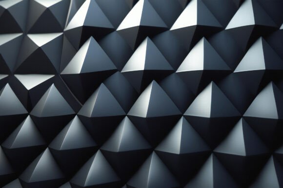 3D Geometric Pyramid Pattern Background