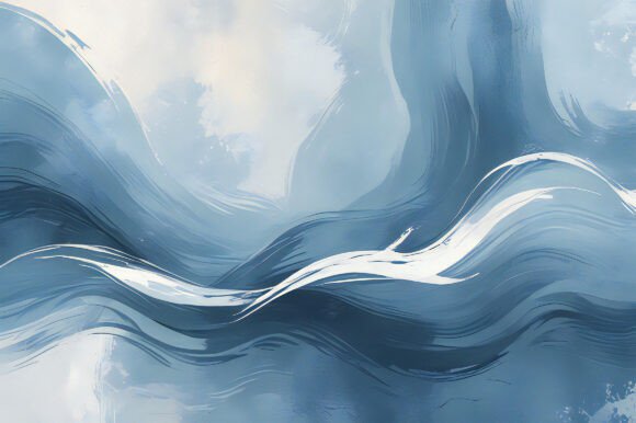 A Blue and White Swirly Background