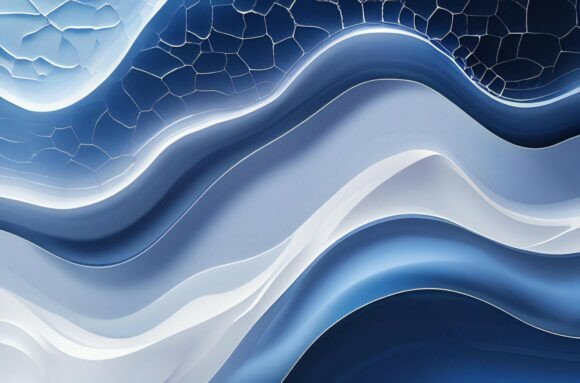 A Blue and White Wavy Pattern