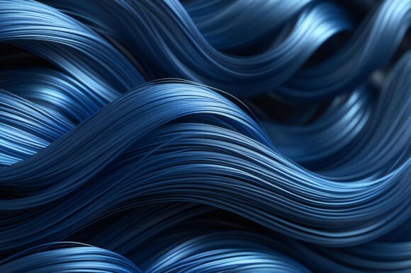 A Blue Wavy Lines