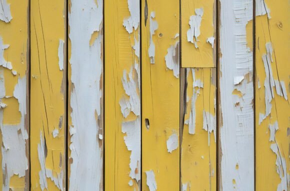 A Close Up of a Yellow and White Wood