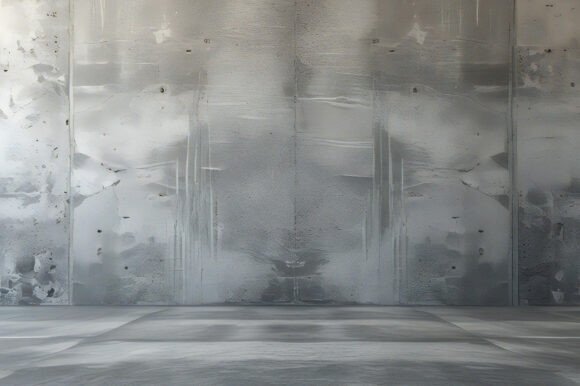 A Concrete Wall with a Cement Floor