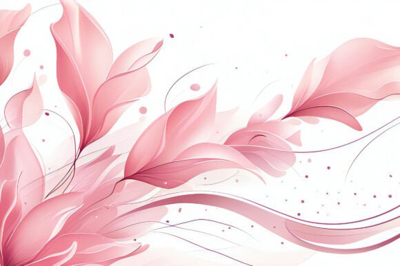 A Pink Leaves on a White Background