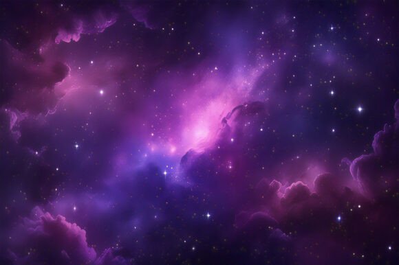 A Purple and Purple Clouds and Stars