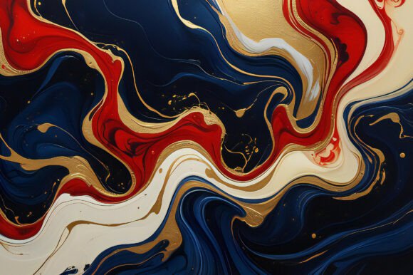 A Red White and Blue Swirls: A Versatile Design Element for Modern Creatives