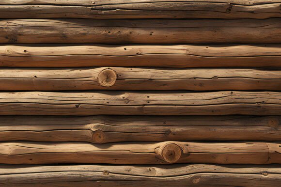 A Wall of Logs with Knots: A Versatile Background for Creative Projects