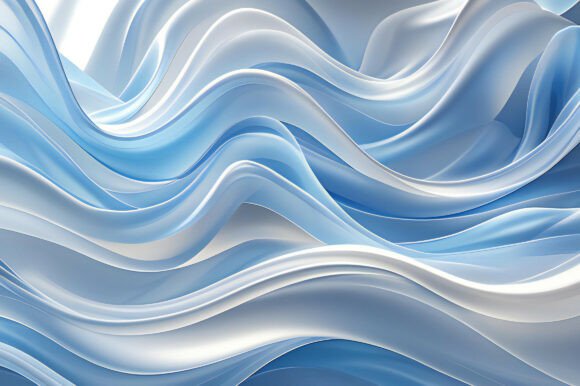 A White and Blue Wavy Fabric: A Versatile Background for Creative Projects