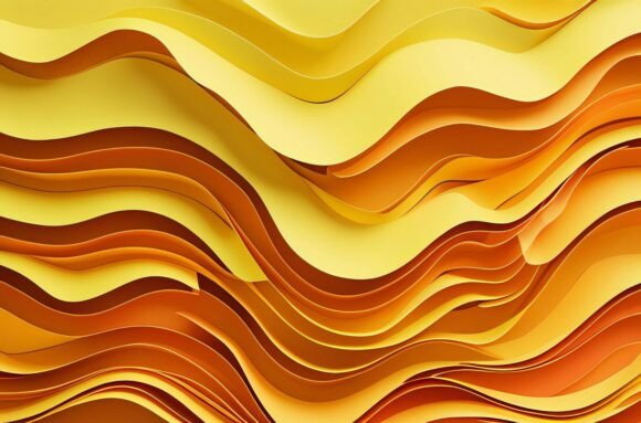A Yellow and Orange Wavy Paper for Dynamic Design Projects