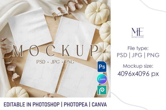 Autumn Paper Napkin Mockup Boho: A Creative Tool for Designers