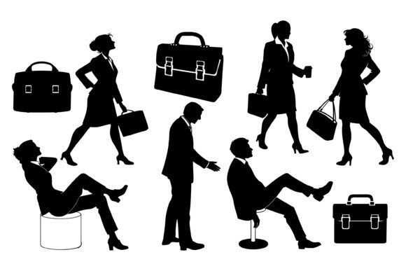 Business People Silhouette Illustration