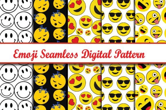 Emoji Digital Seamless Pattern Background