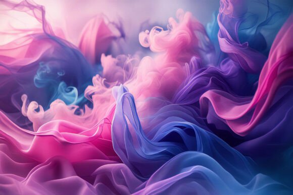 Enhance Your Creative Projects with Abstract Flowing Fabric in Pink Purple