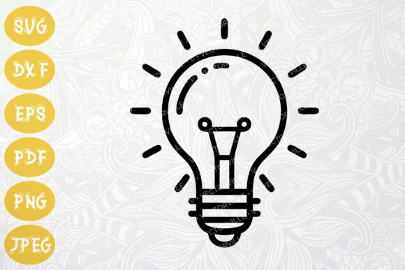 Lightbulb Icon SVG for Ideas Brands