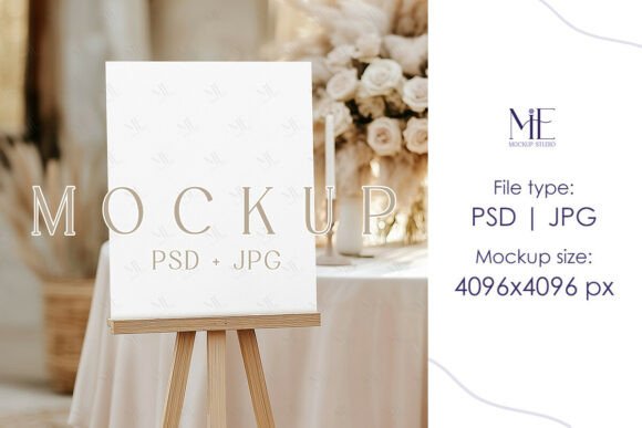 Seating Chart Mockup, Boho Sign Mockup