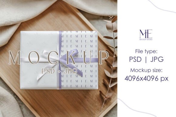 Wrapping Paper Gift Box Mockup PSD Boho: A Creative Tool for Professional Presentation